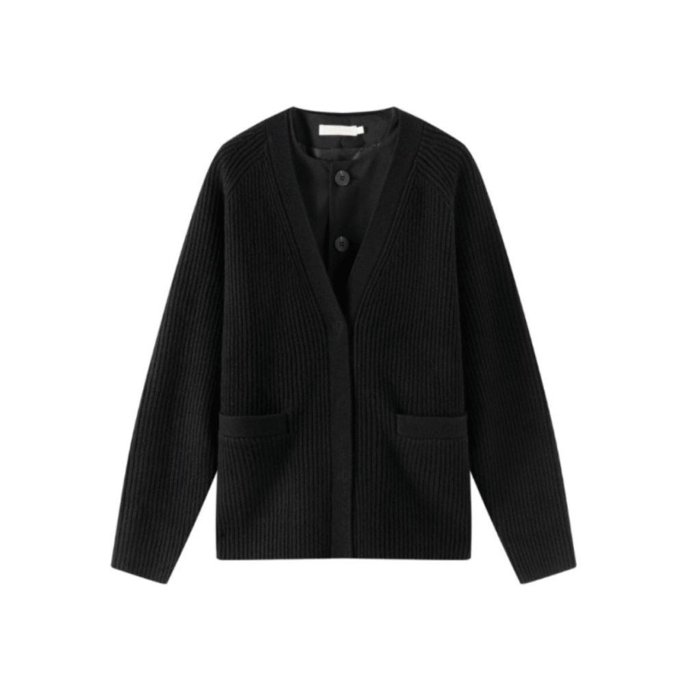 CARDIGAN CON GILET IN MISTO LANA