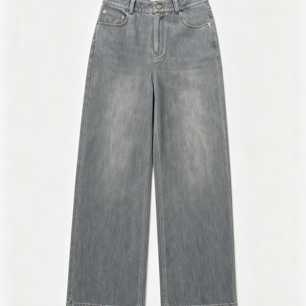 JEANS STRETCH LARGO IN DENIM